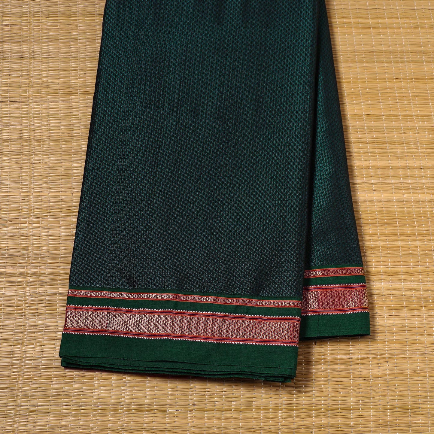 Karnataka weave cotton khun fabric 11 - handcrafted
