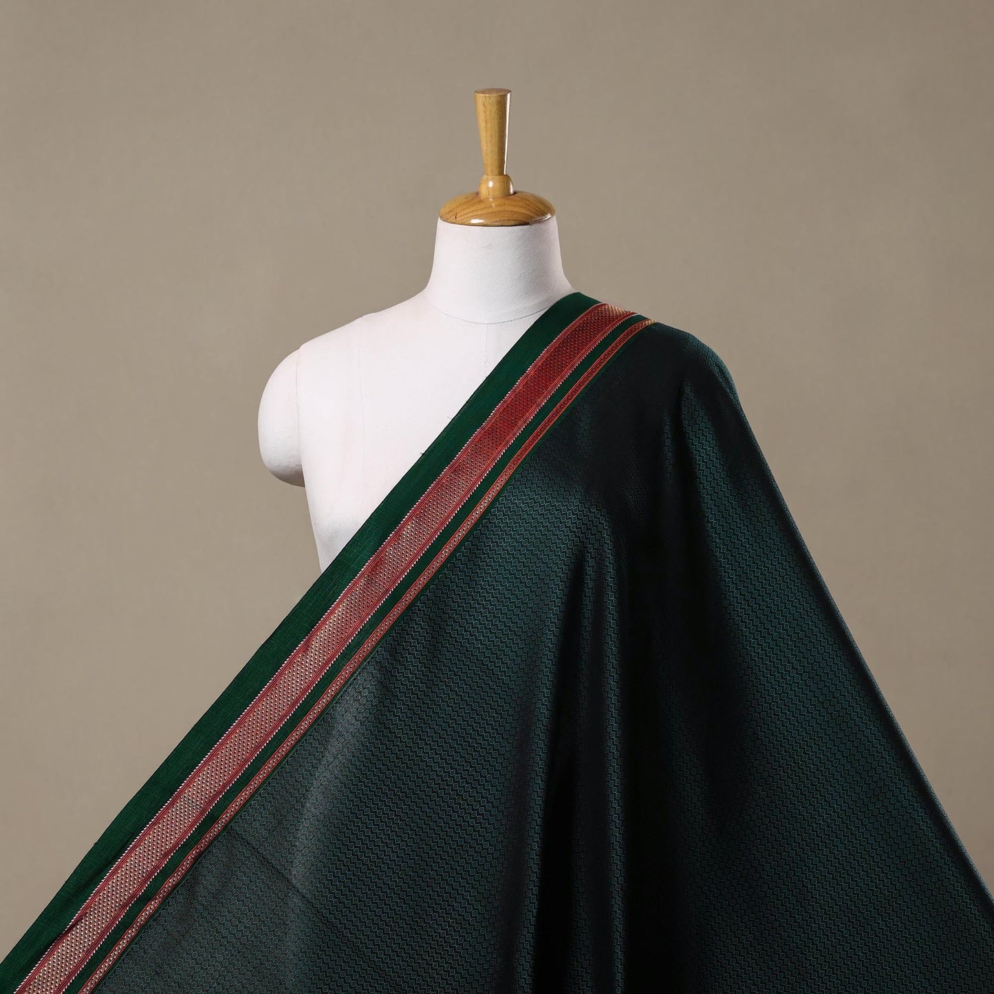 Karnataka weave cotton khun fabric 11 - handcrafted