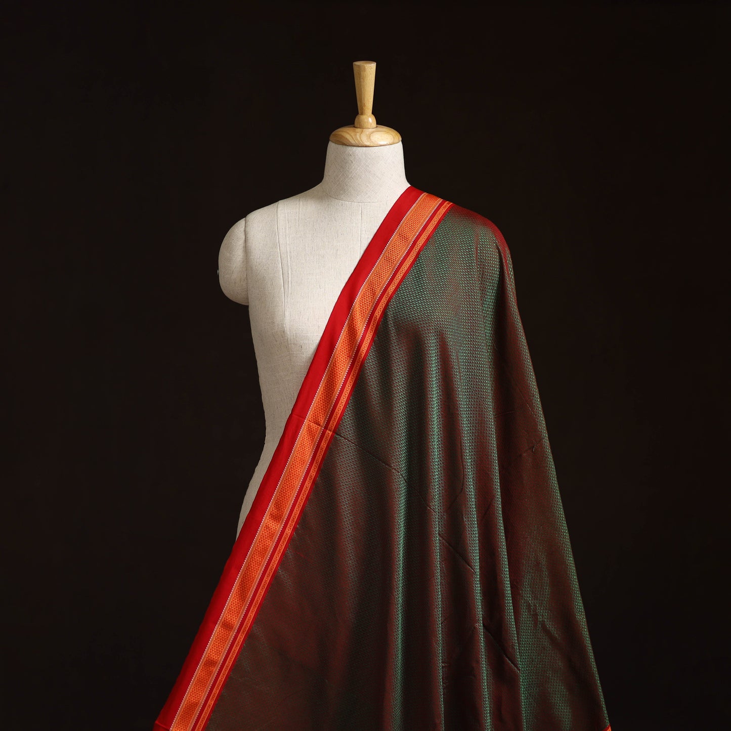 Karnataka weave cotton khun fabric 18 - handcrafted