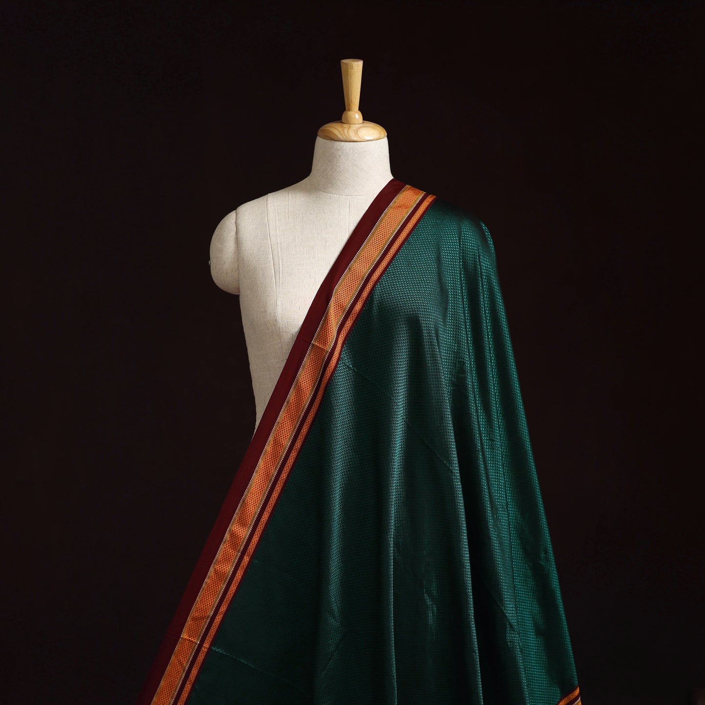 Karnataka weave cotton khun fabric 25 - handcrafted