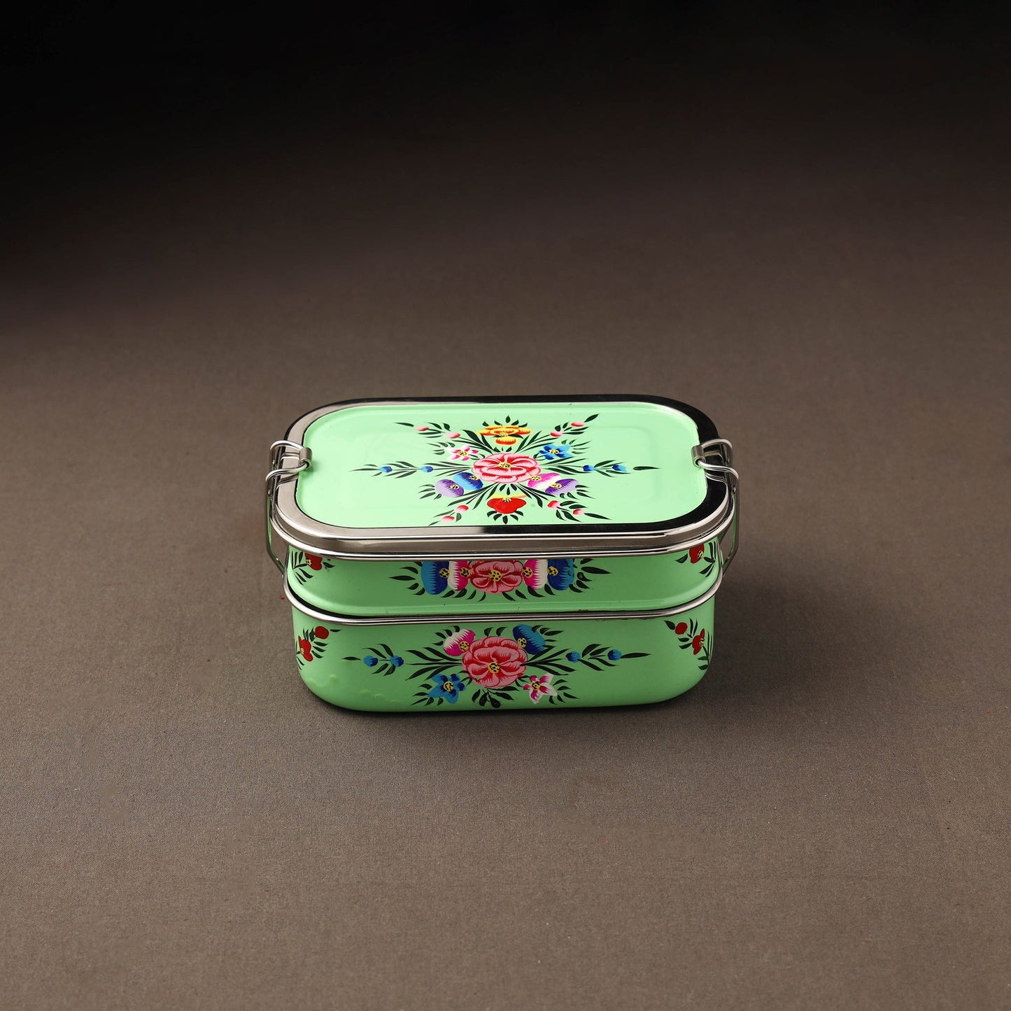 Kashmir enamelware floral handpainted stainless steel 2