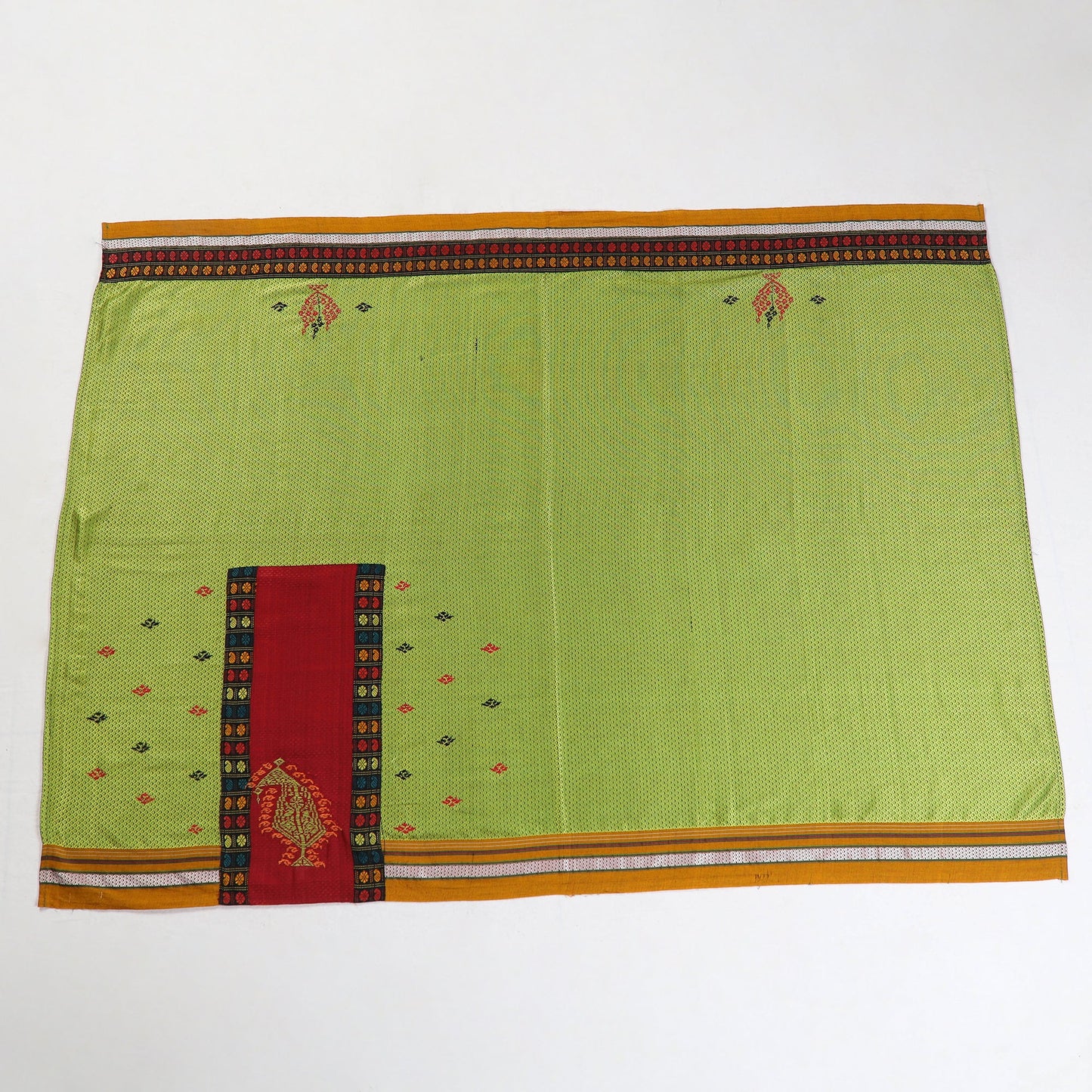 Buy Kasuti Embroidery Unstitched Khun Silk Cotton Blouse Piece