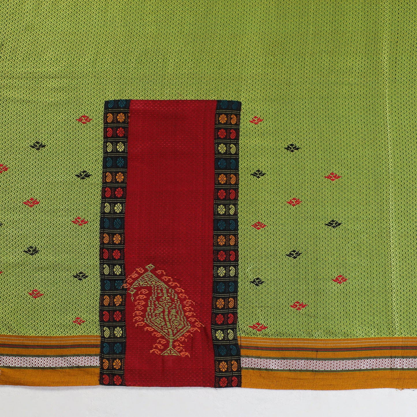 Buy Kasuti Embroidery Unstitched Khun Silk Cotton Blouse Piece