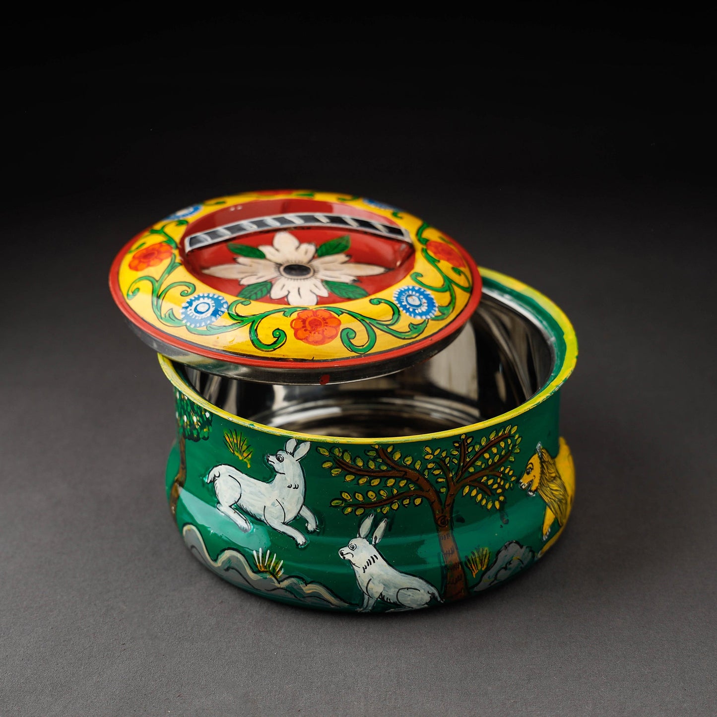 Kavad Handpainted Stainless Steel Casserole