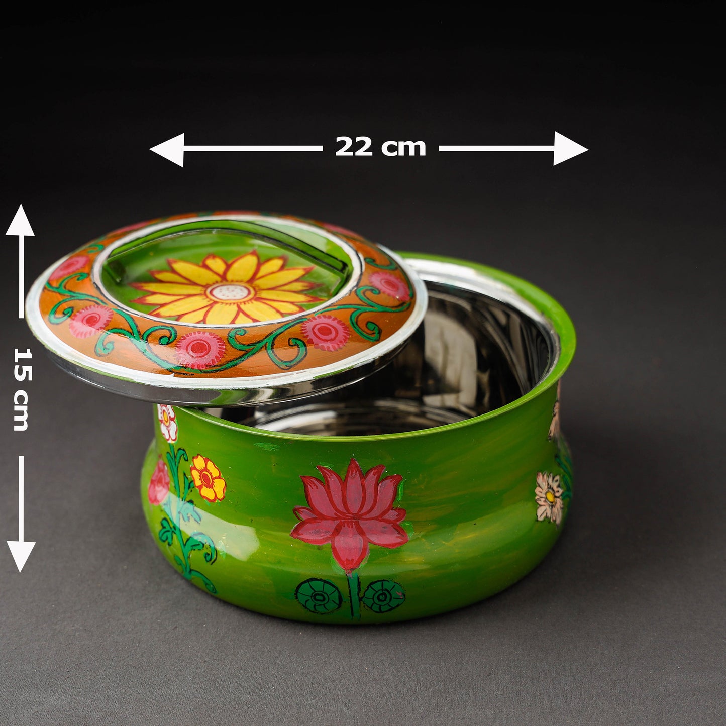 Kavad Handpainted Stainless Steel Casserole