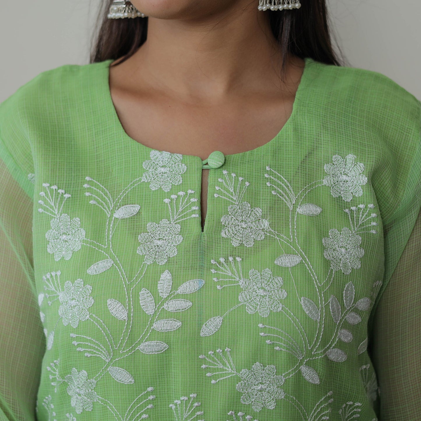 Kota Doria Embroidered Suit Set – Buy Online