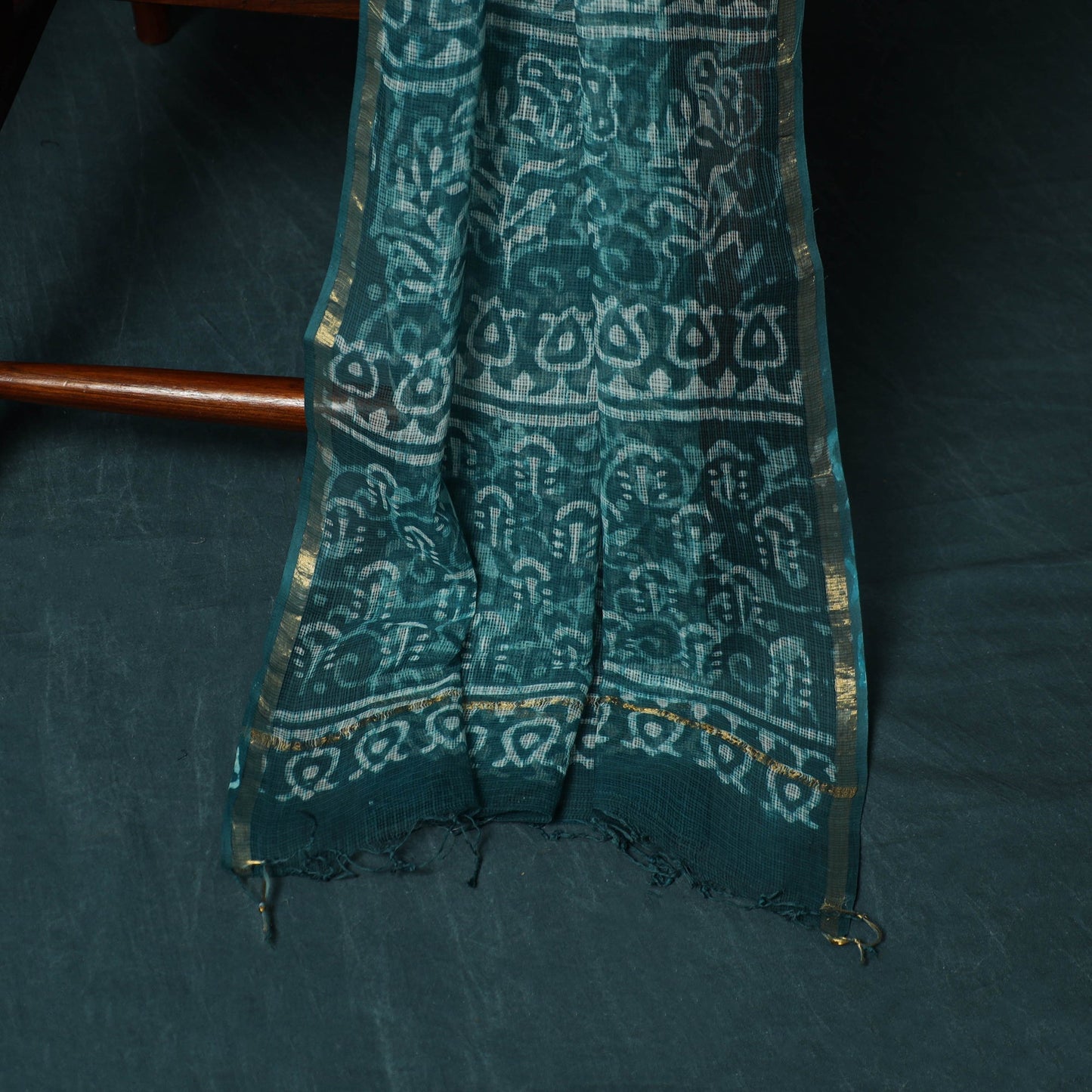 Kota doria cotton hand block batik print 3pc unstitched