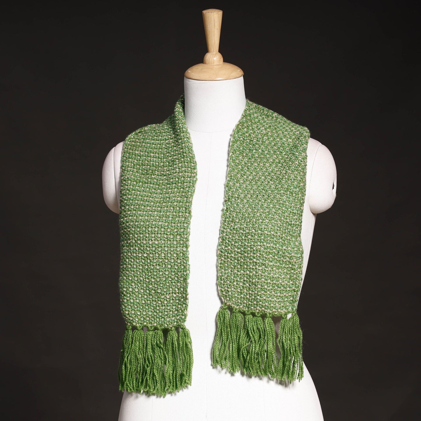 Kumaun Hand Knitted Woolen Muffler (66 in)