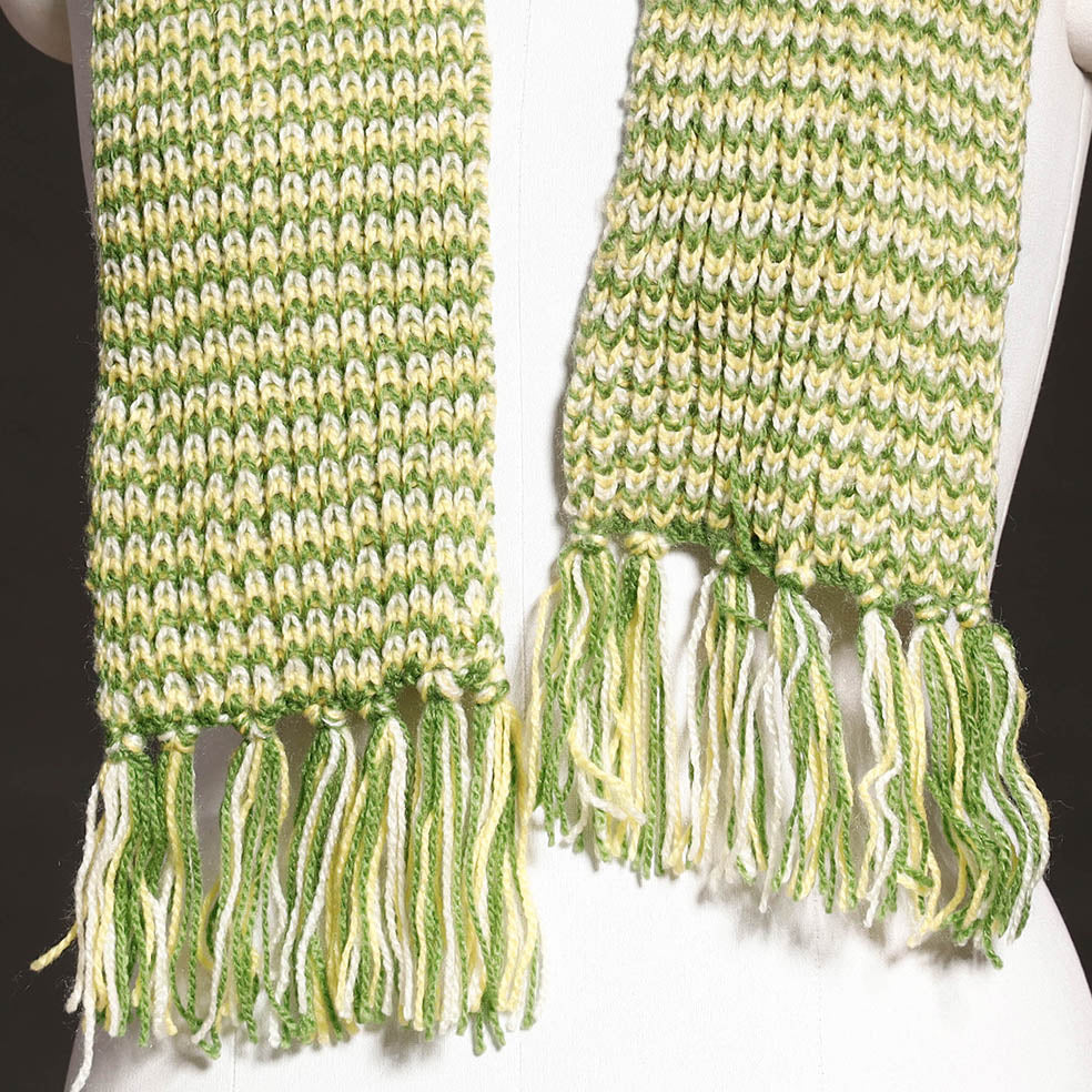 Kumaun Hand Knitted Woolen Muffler (66 in)