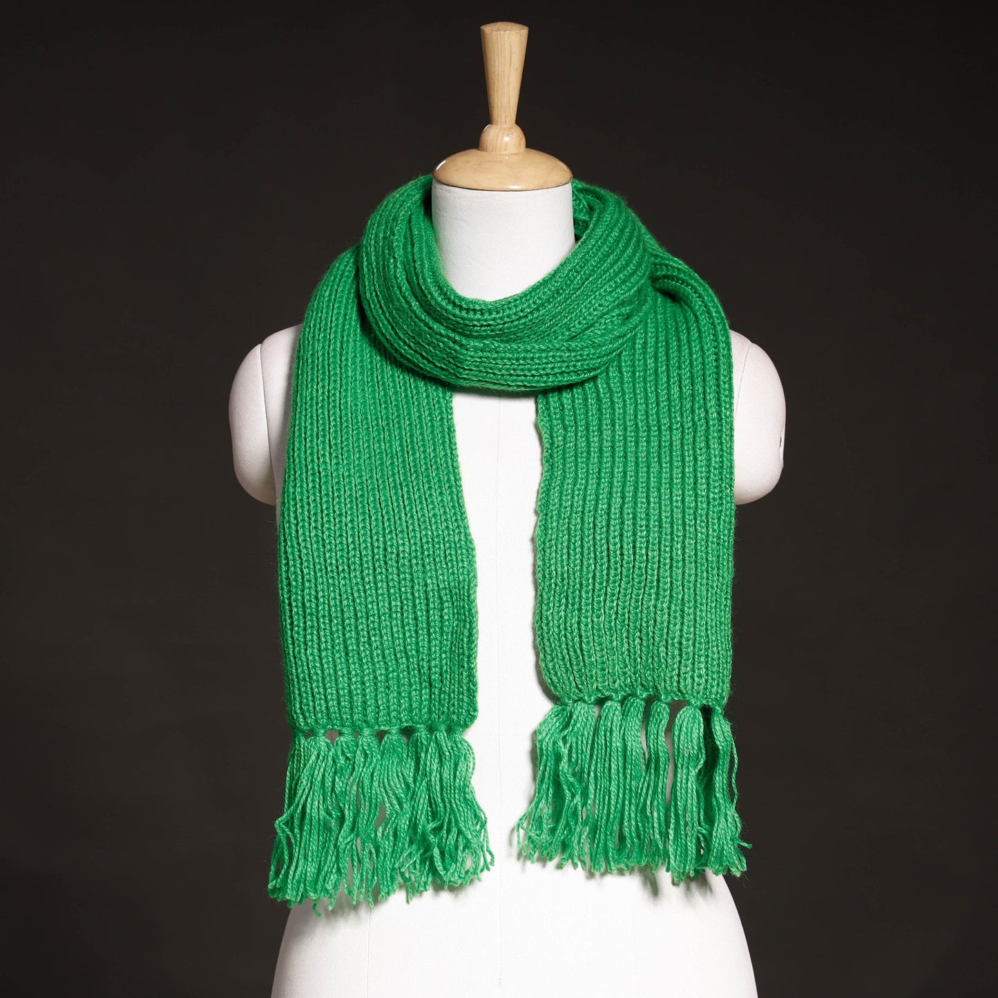 Kumaun Hand Knitted Woolen Muffler (90 in)