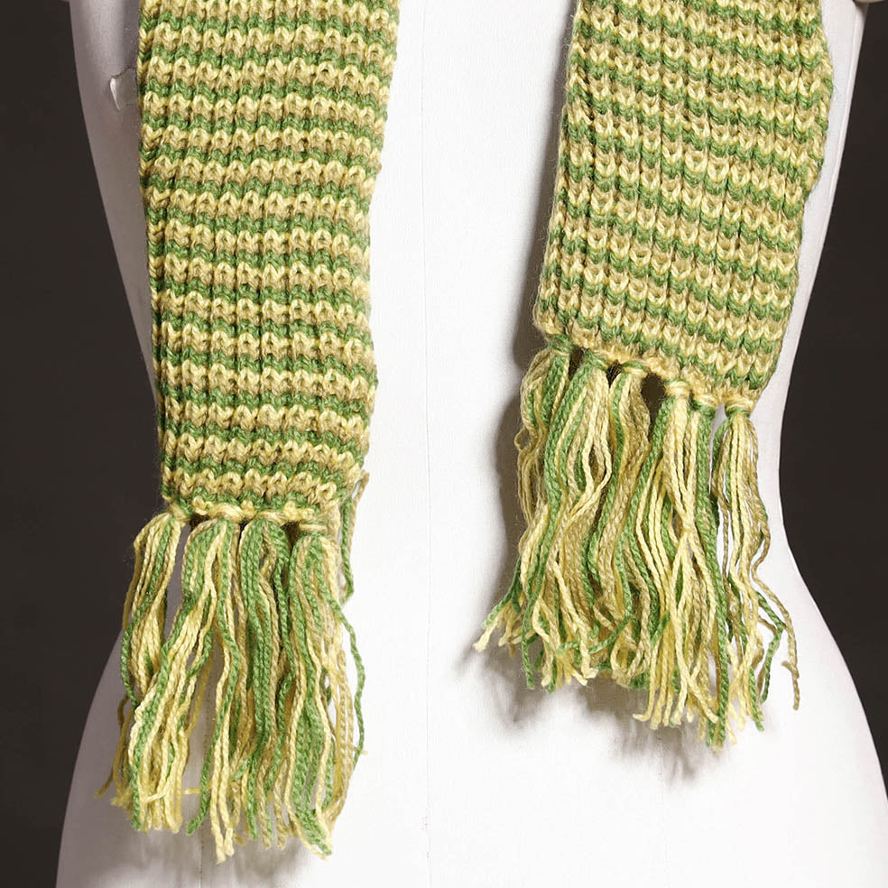 Kumaun Hand Knitted Woolen Muffler (90 in)