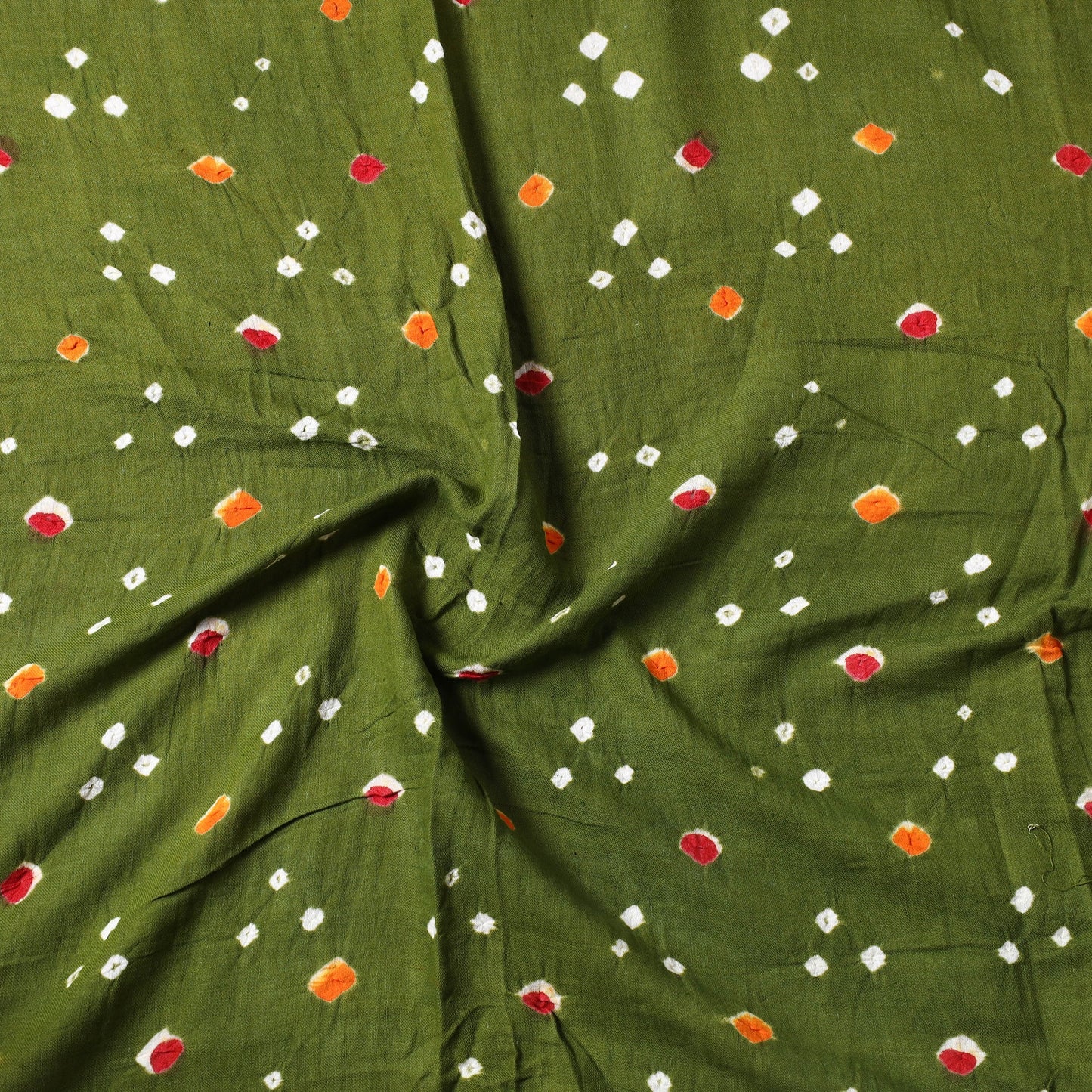 Kutch Bandhani Tie-Dye Mul Cotton Precut Fabric 16