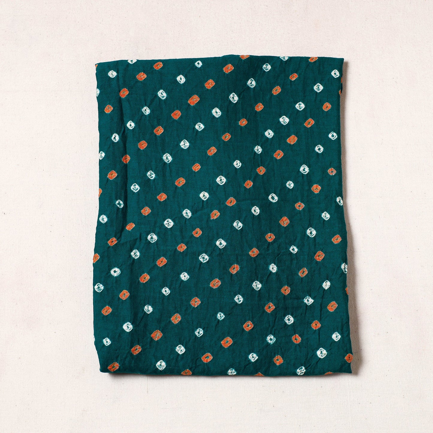 Kutch Bandhani Tie-Dye Satin Cotton Precut Fabric