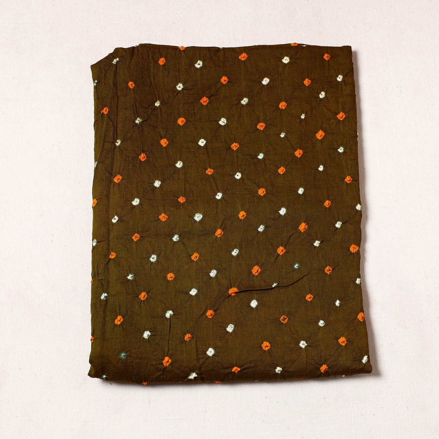 Kutch Bandhani Tie-Dye Satin Cotton Precut Fabric