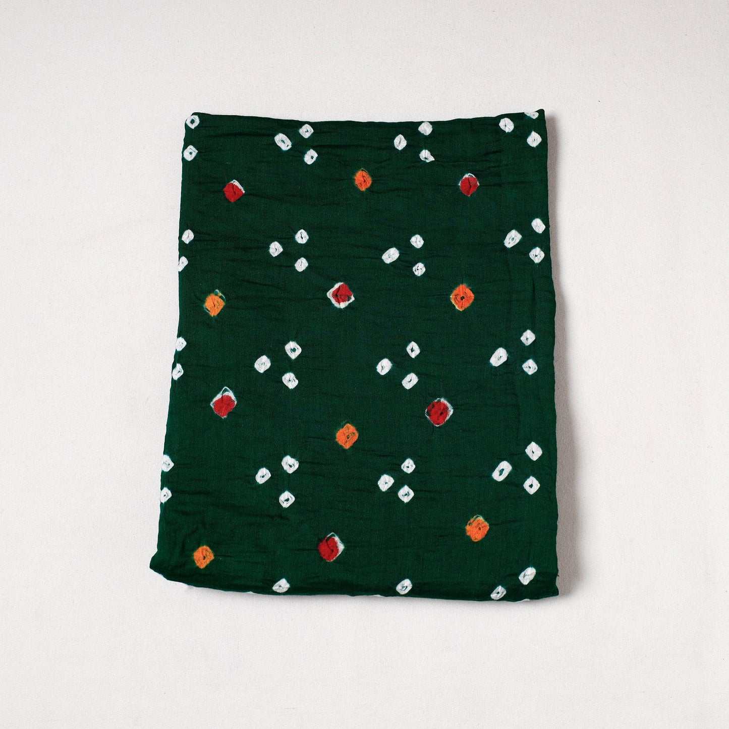 Kutch Bandhani Tie-Dye Satin Cotton Precut Fabric
