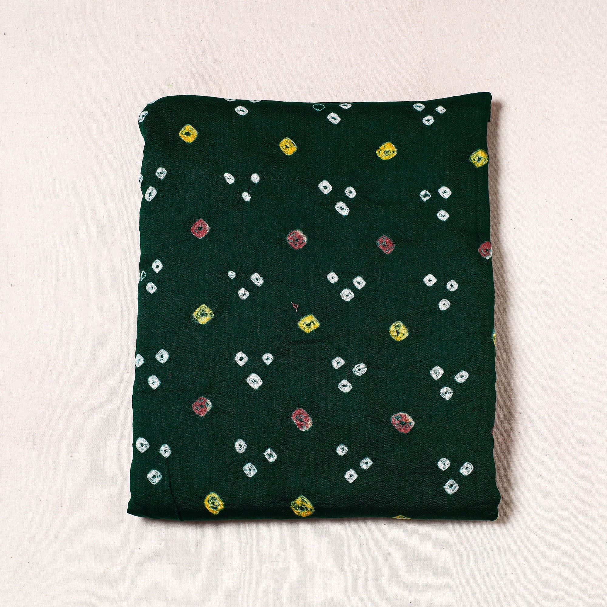 Green - Kutch Tie-Dye Cotton Bandhani Saree 18