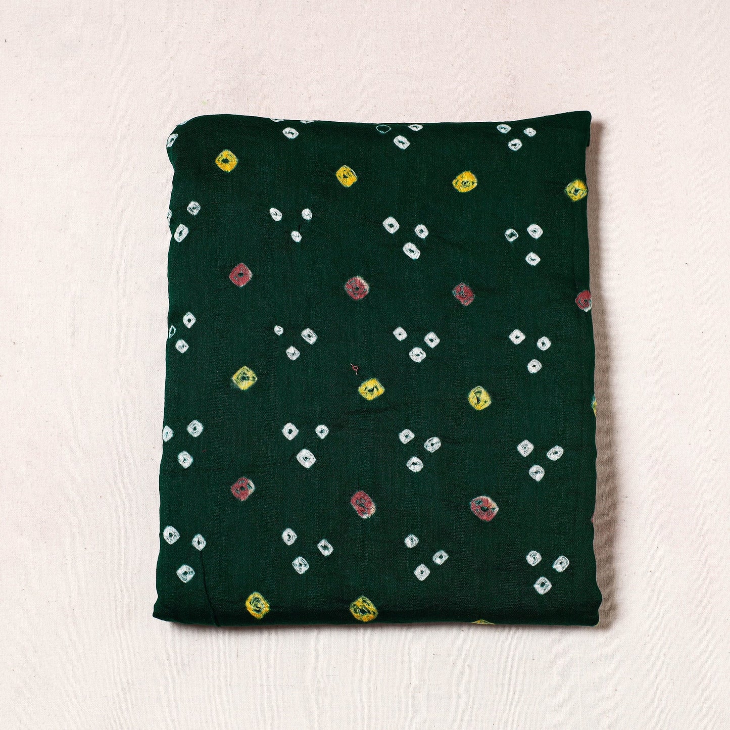 Kutch Bandhani Tie-Dye Satin Cotton Precut Fabric