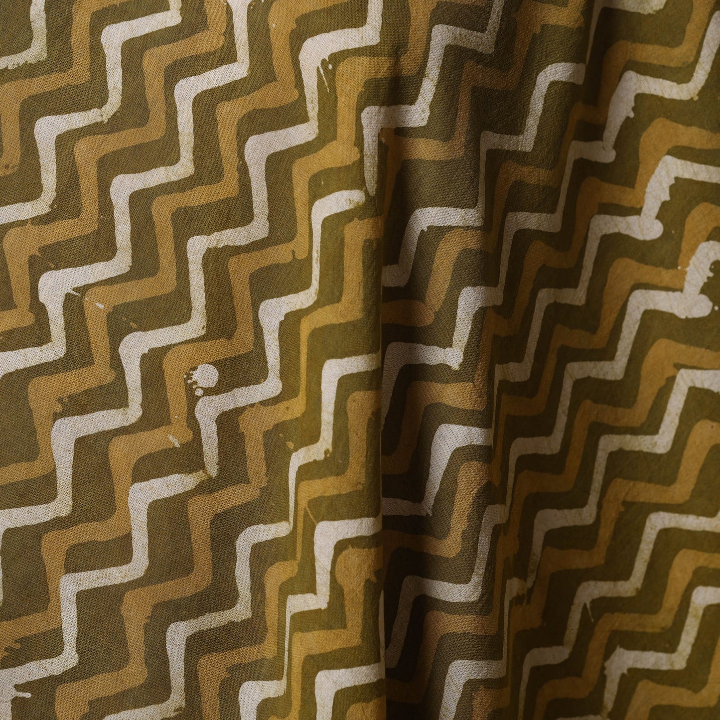 Green - kutch batik cotton fabric 57 - handcrafted