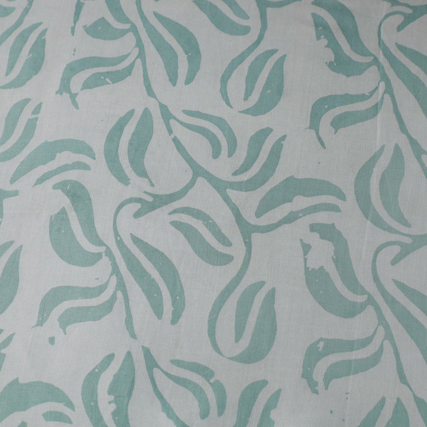 Green - kutch batik modal silk fabric 04 - handcrafted