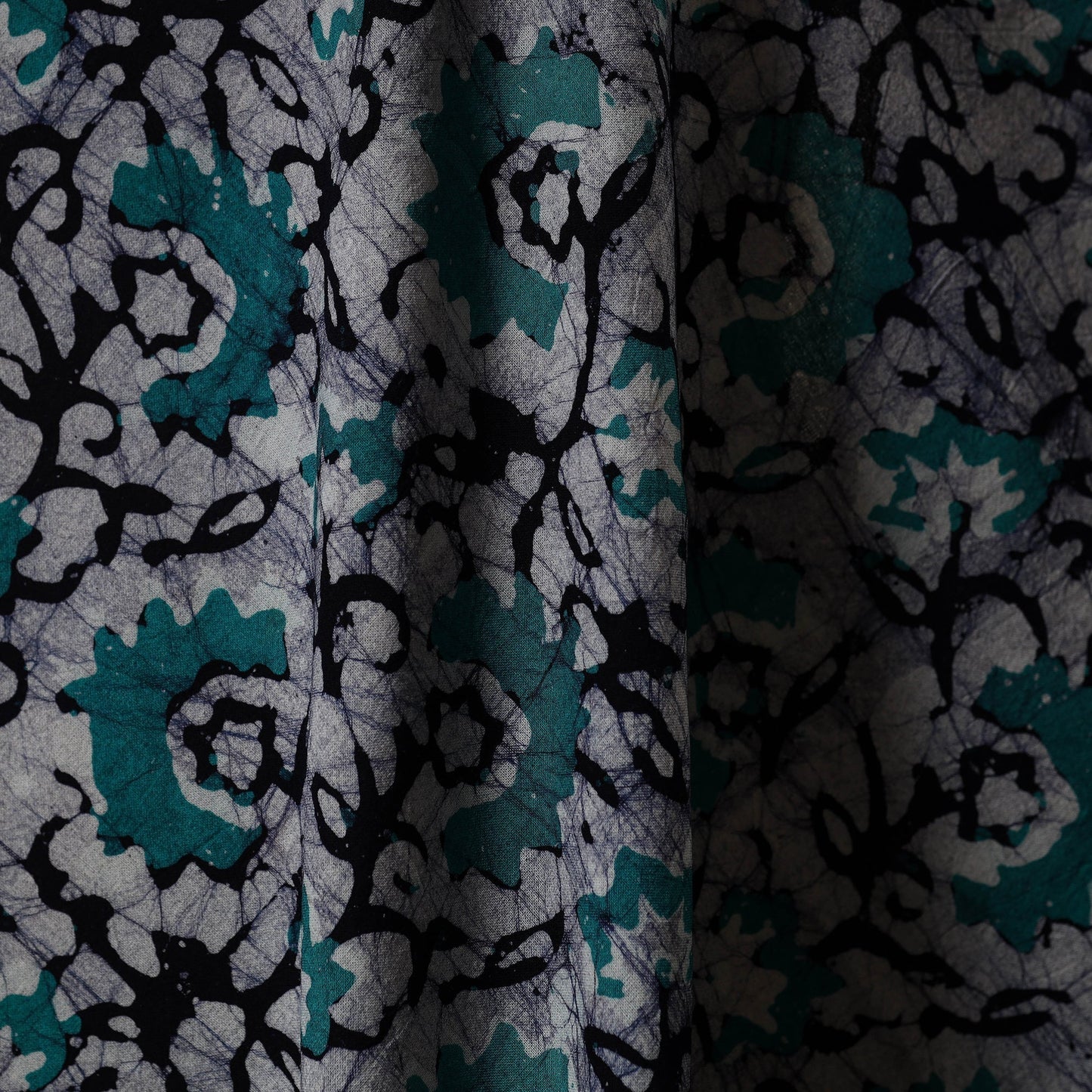 Multicolor - kutch batik cotton fabric 41 - handcrafted