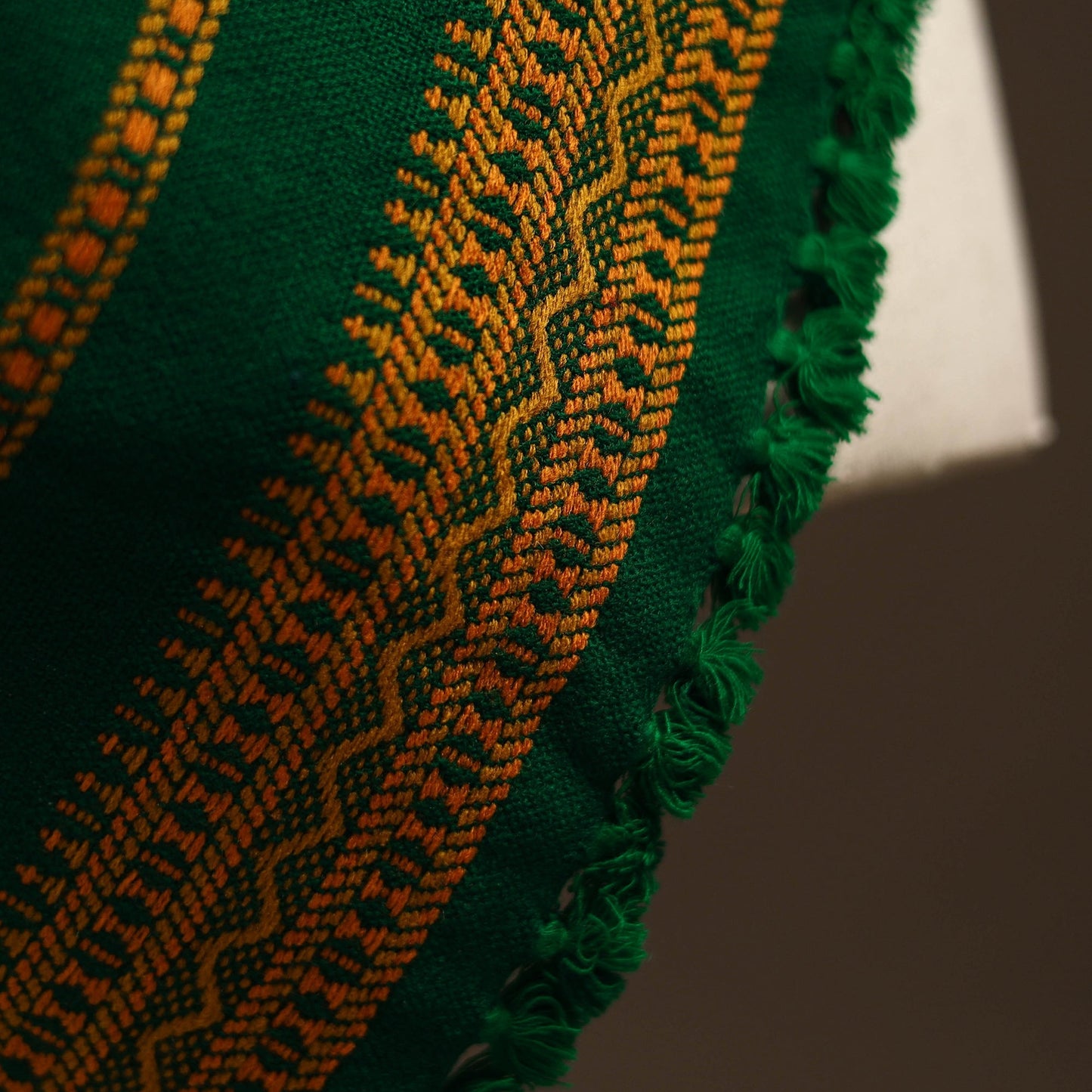 Kutch bhujodi handwoven mirror work wool shawl 24