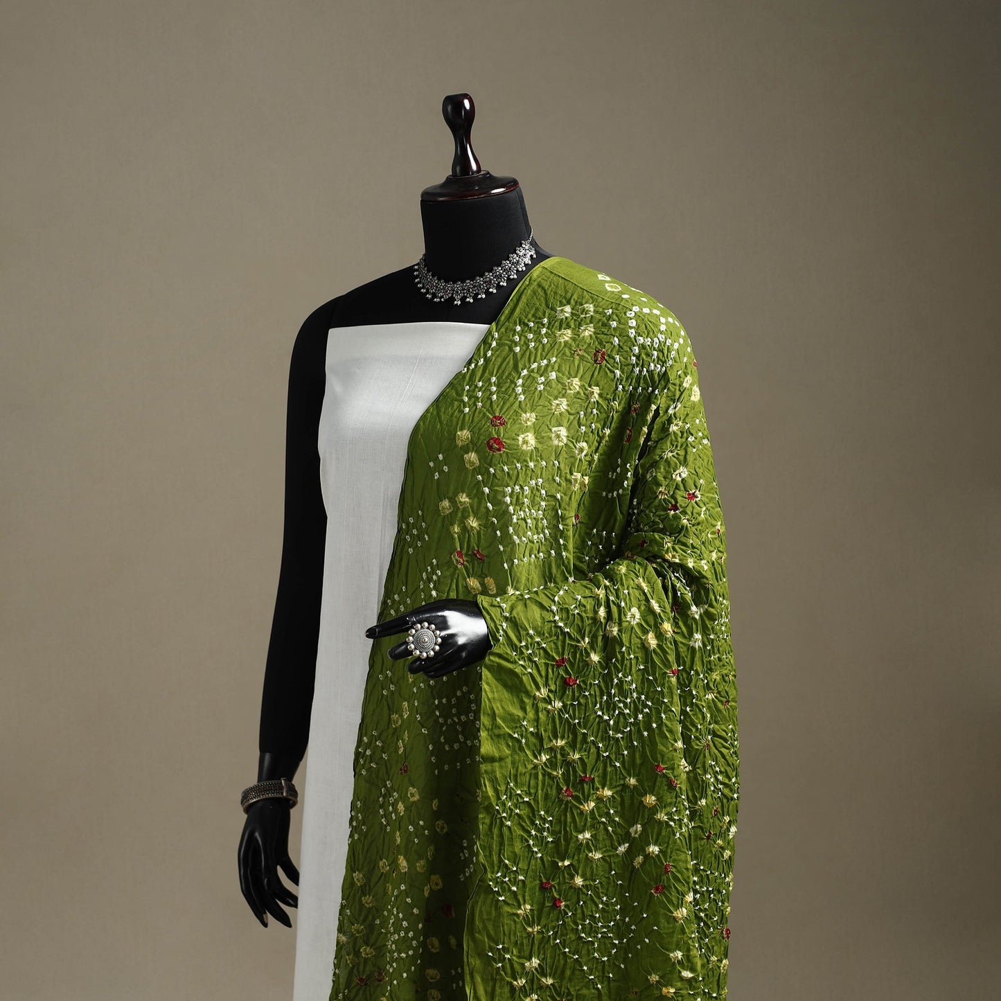 Kutch tie-dye cotton bandhani dupatta 102 - handcrafted