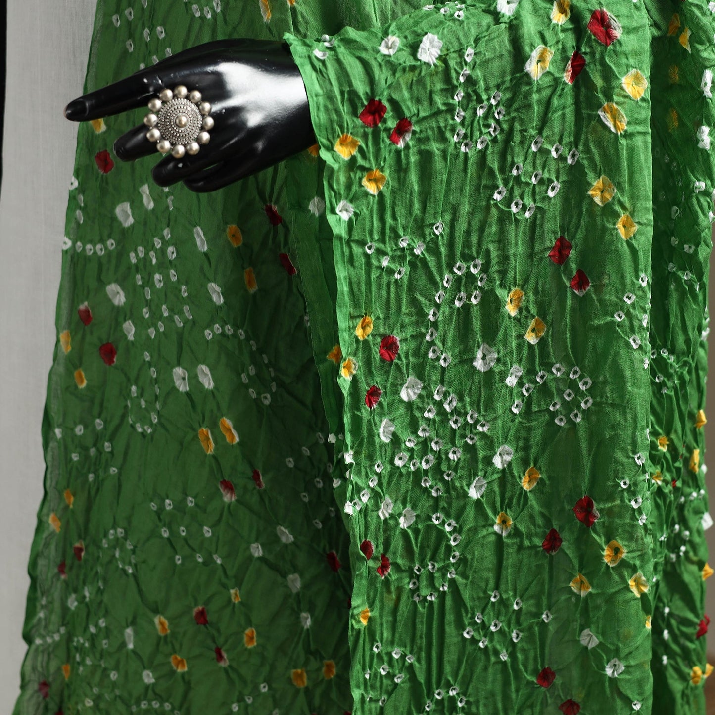 Kutch tie-dye cotton bandhani dupatta 119 - handcrafted