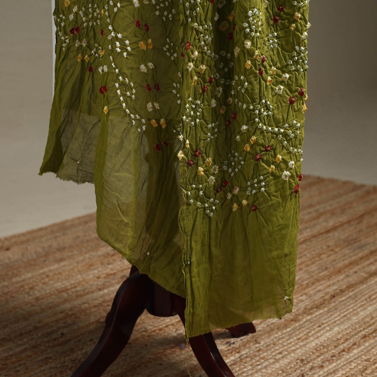 Kutch tie-dye cotton bandhani dupatta 65 - handcrafted