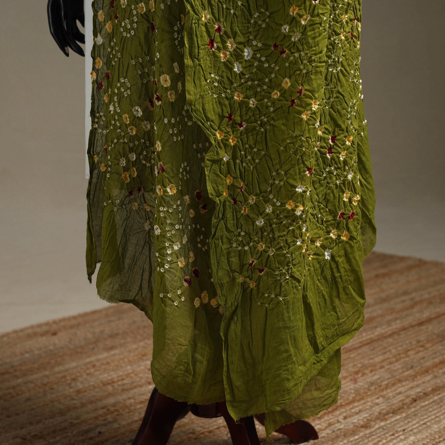 Kutch tie-dye cotton bandhani dupatta 72 - handcrafted