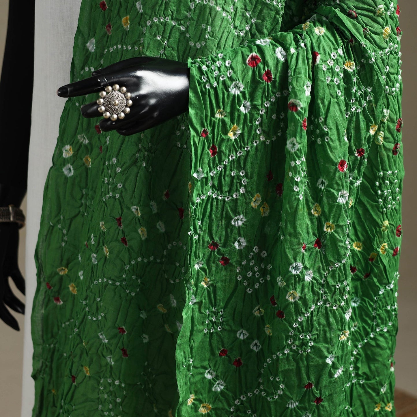 Kutch tie-dye cotton bandhani dupatta 83 - handcrafted