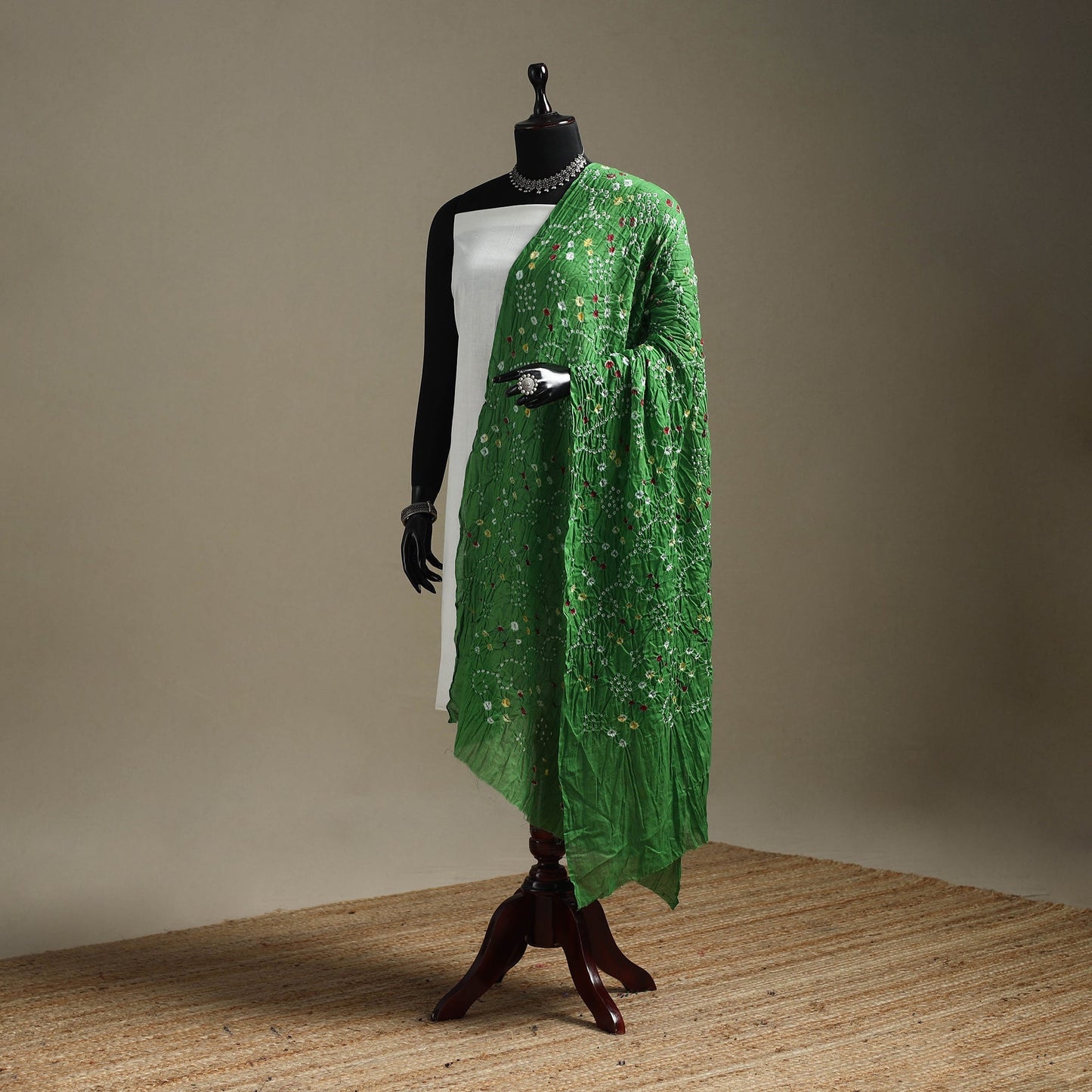 Kutch tie-dye cotton bandhani dupatta 83 - handcrafted