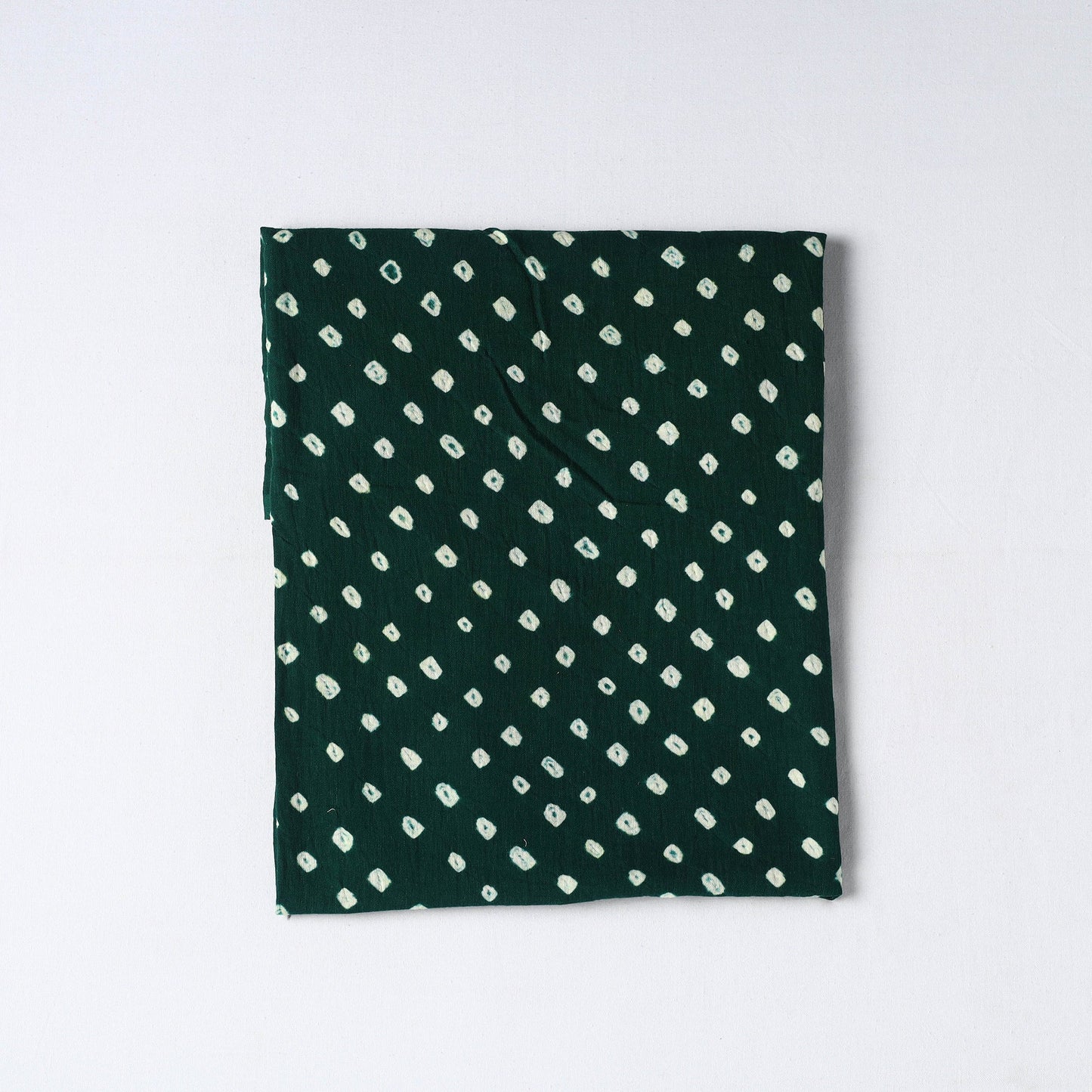 Green Kutch Tie-Dye Cotton Bandhani Precut Fabric