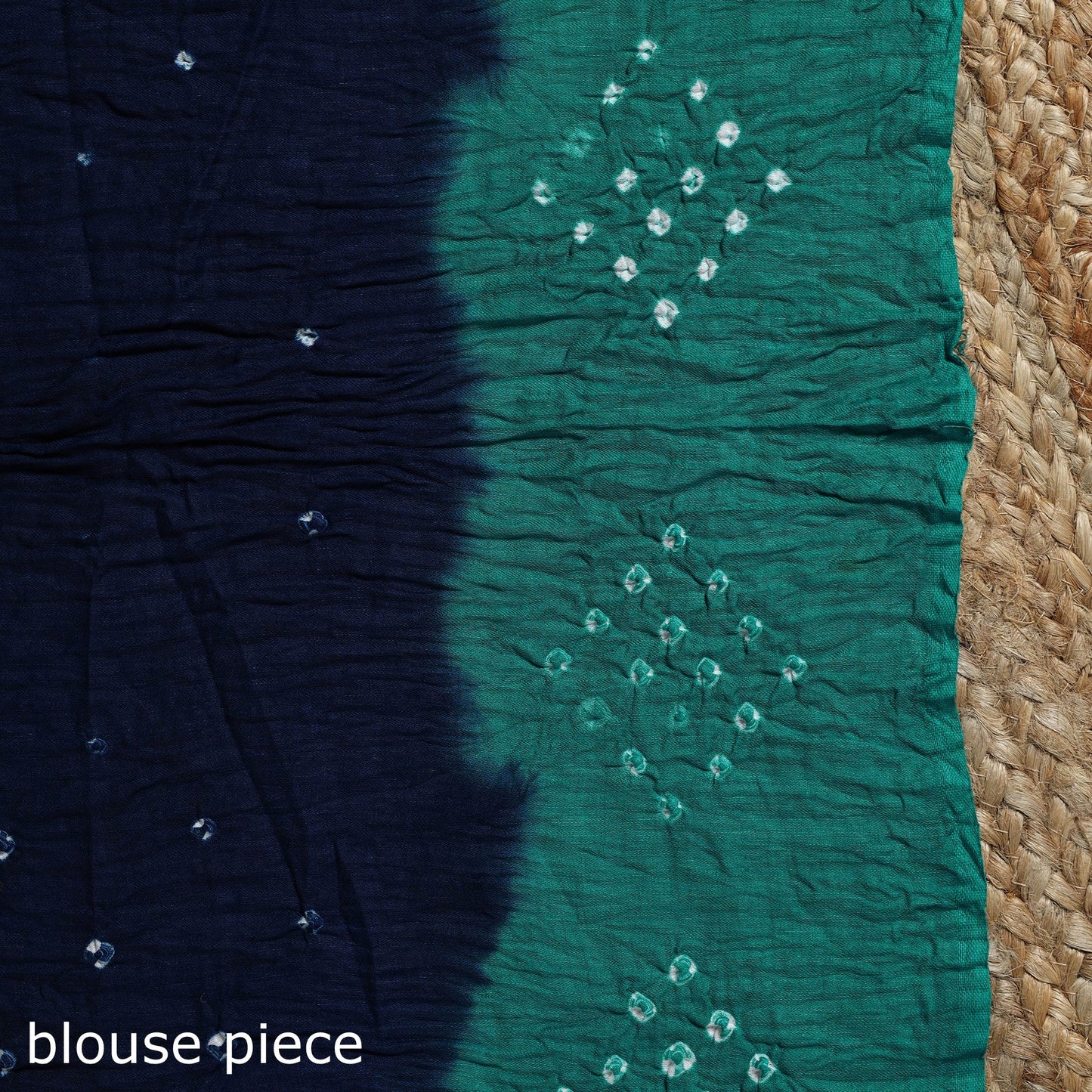 Kutch tie-dye cotton bandhani saree with blouse piece 02