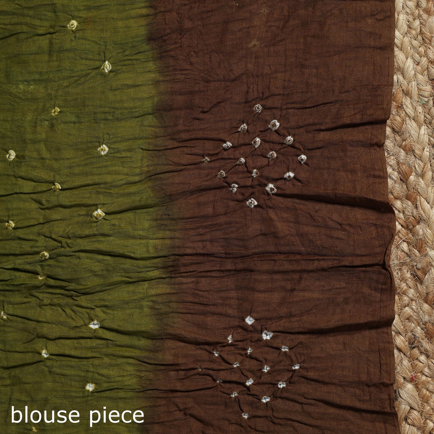 Kutch tie-dye cotton bandhani saree with blouse piece 14