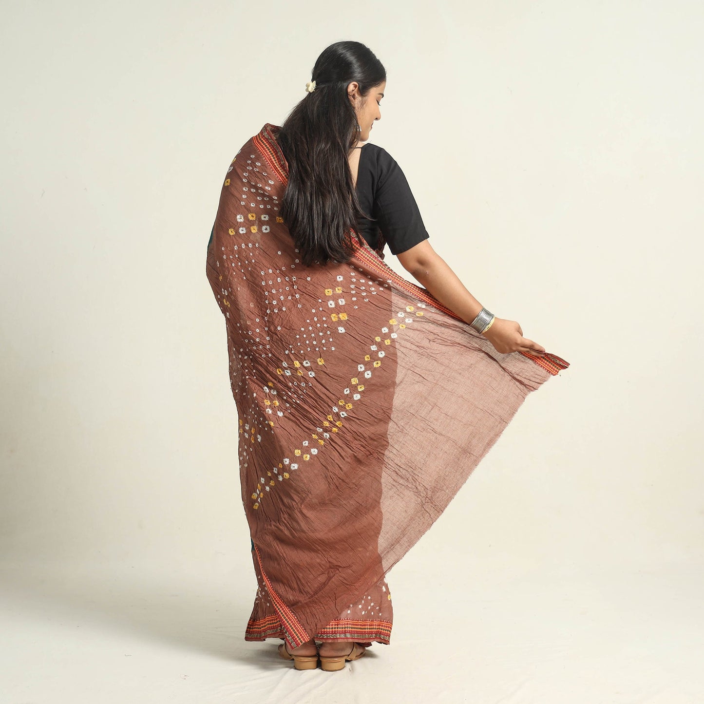 Green Kutch Tie-Dye Bandhani Saree
