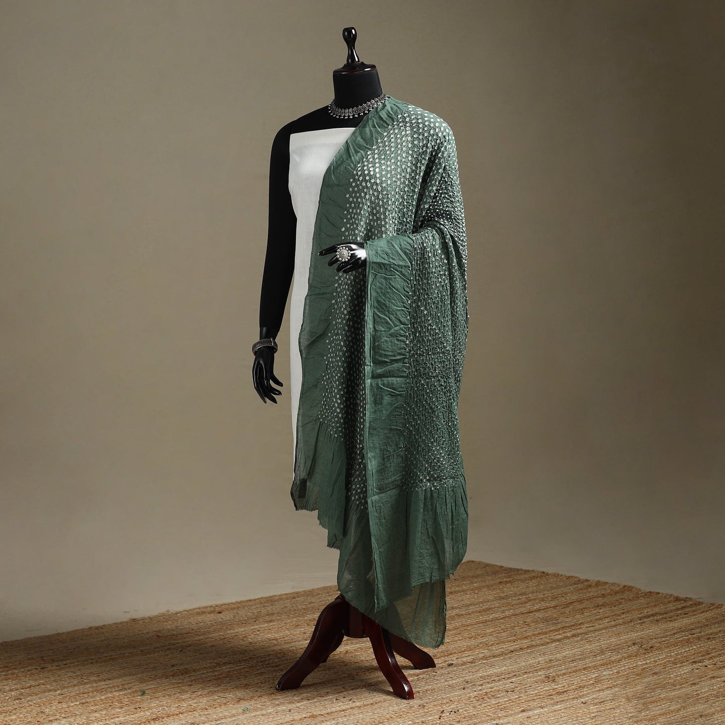 Kutch tie-dye cotton heavy bandhani dupatta 08 - handcrafted