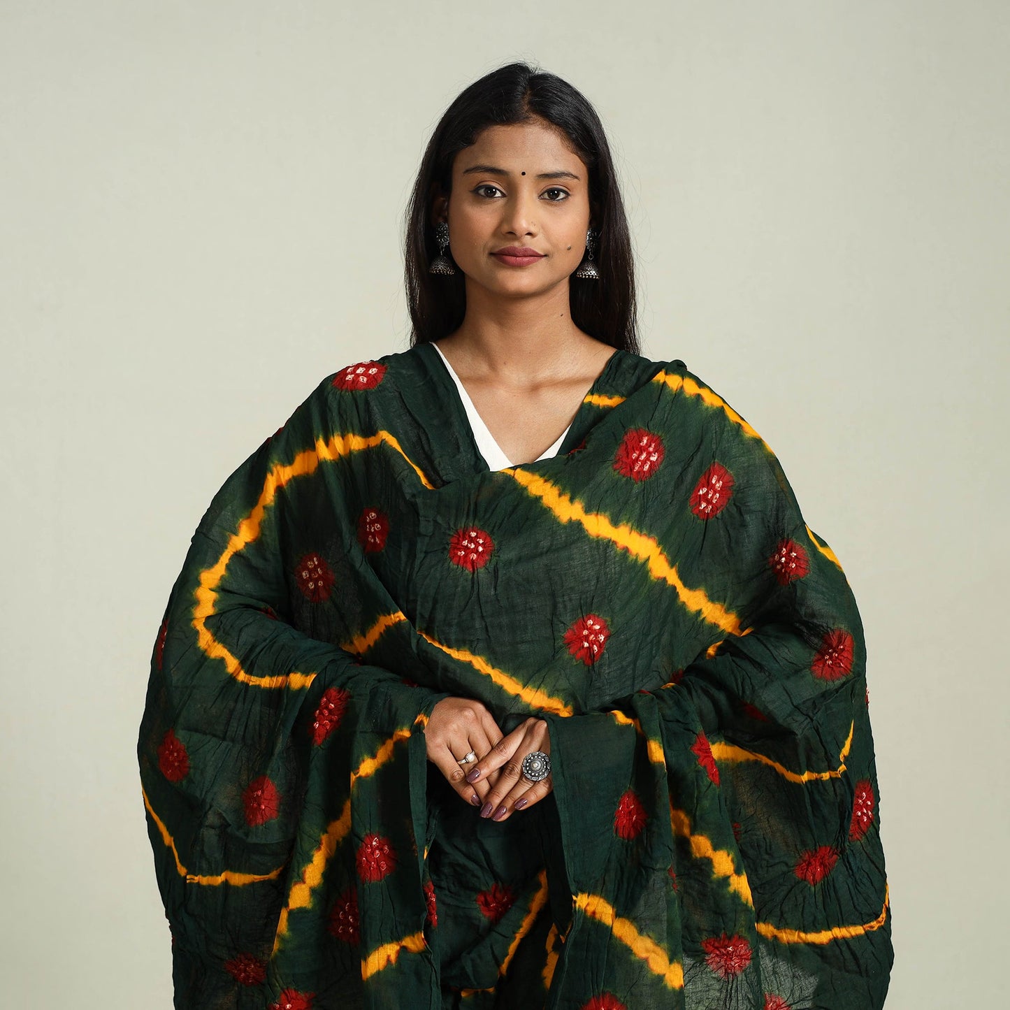 Kutch Tie-Dye Mul Cotton Bandhani Dupatta