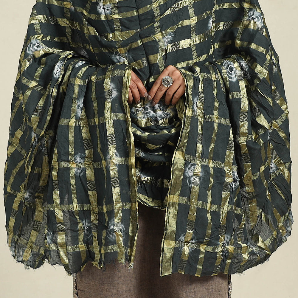 Green Kutch Tie-Dye Mul Cotton Bandhani Dupatta