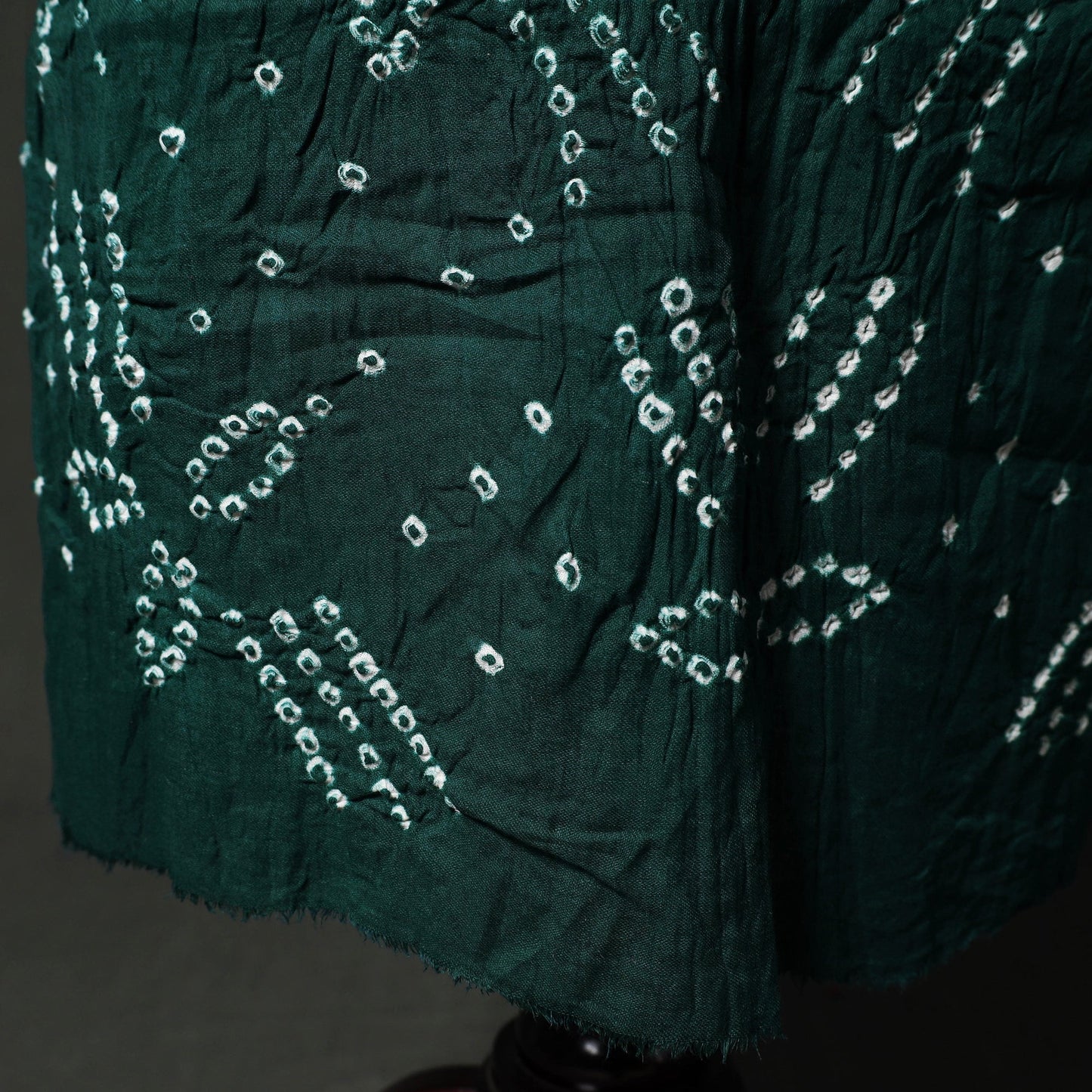 Kutch tie-dye satin cotton bandhani 3pc unstitched dress