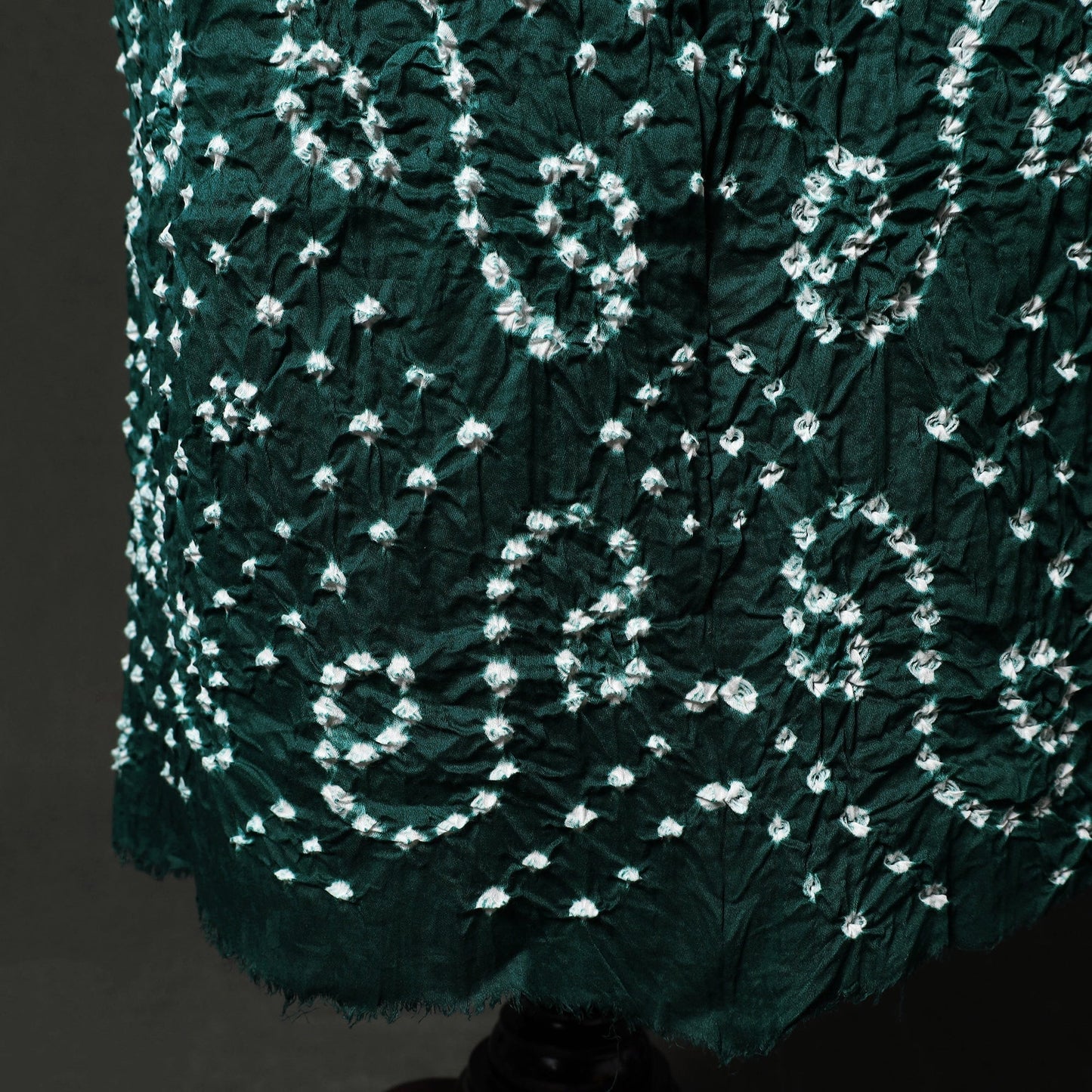 Kutch tie-dye satin cotton bandhani 3pc unstitched dress