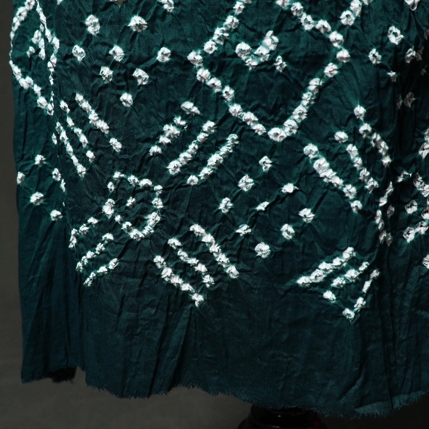 Kutch tie-dye satin cotton bandhani 3pc unstitched dress