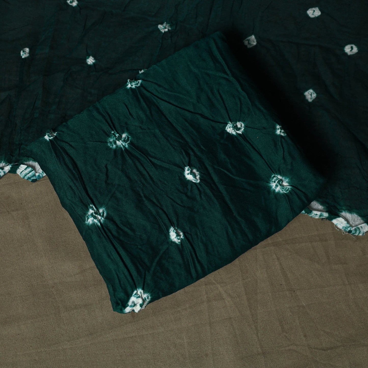 Kutch tie-dye satin cotton bandhani 3pc unstitched dress