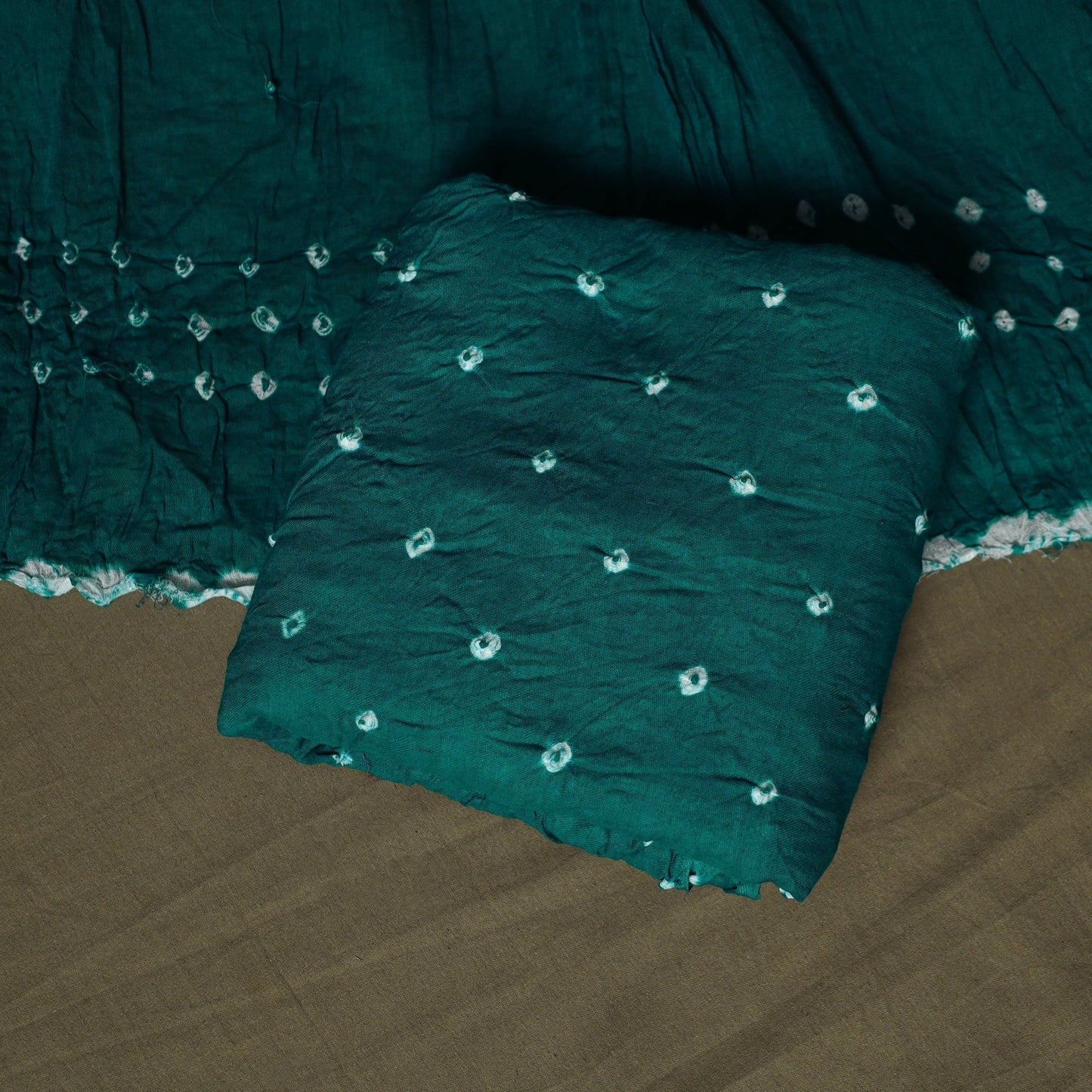 Kutch tie-dye satin cotton bandhani 3pc unstitched dress