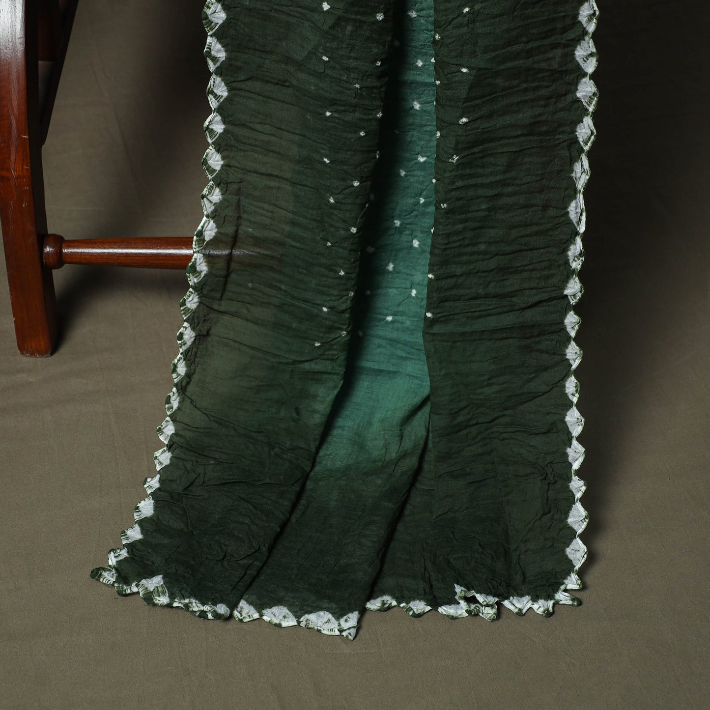 Kutch tie-dye satin cotton bandhani 3pc unstitched dress