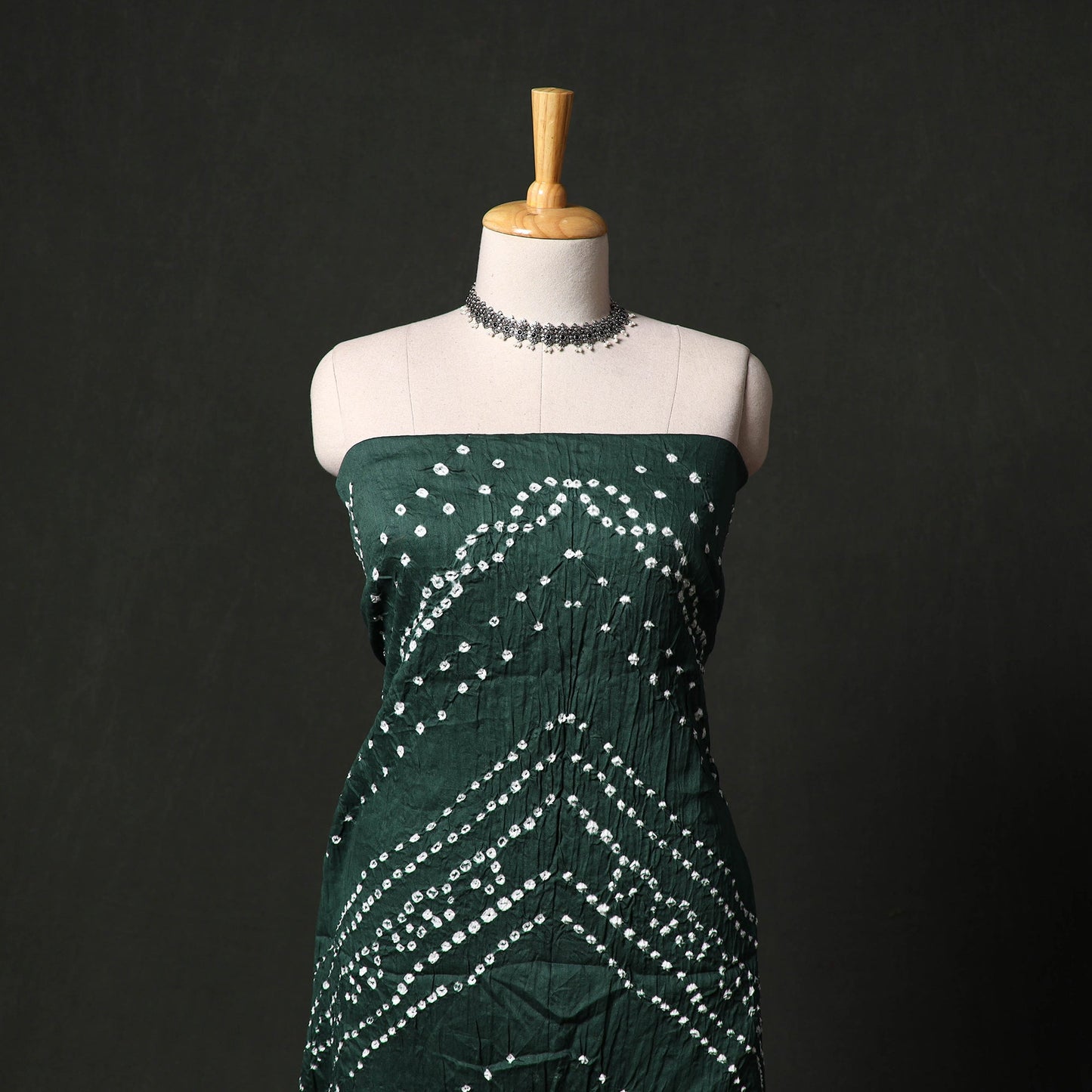 Kutch tie-dye satin cotton bandhani 3pc unstitched dress