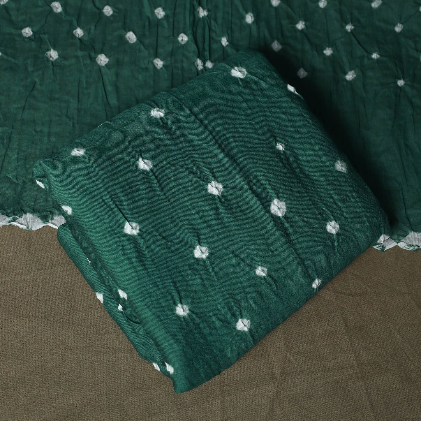 Kutch tie-dye satin cotton bandhani 3pc unstitched dress