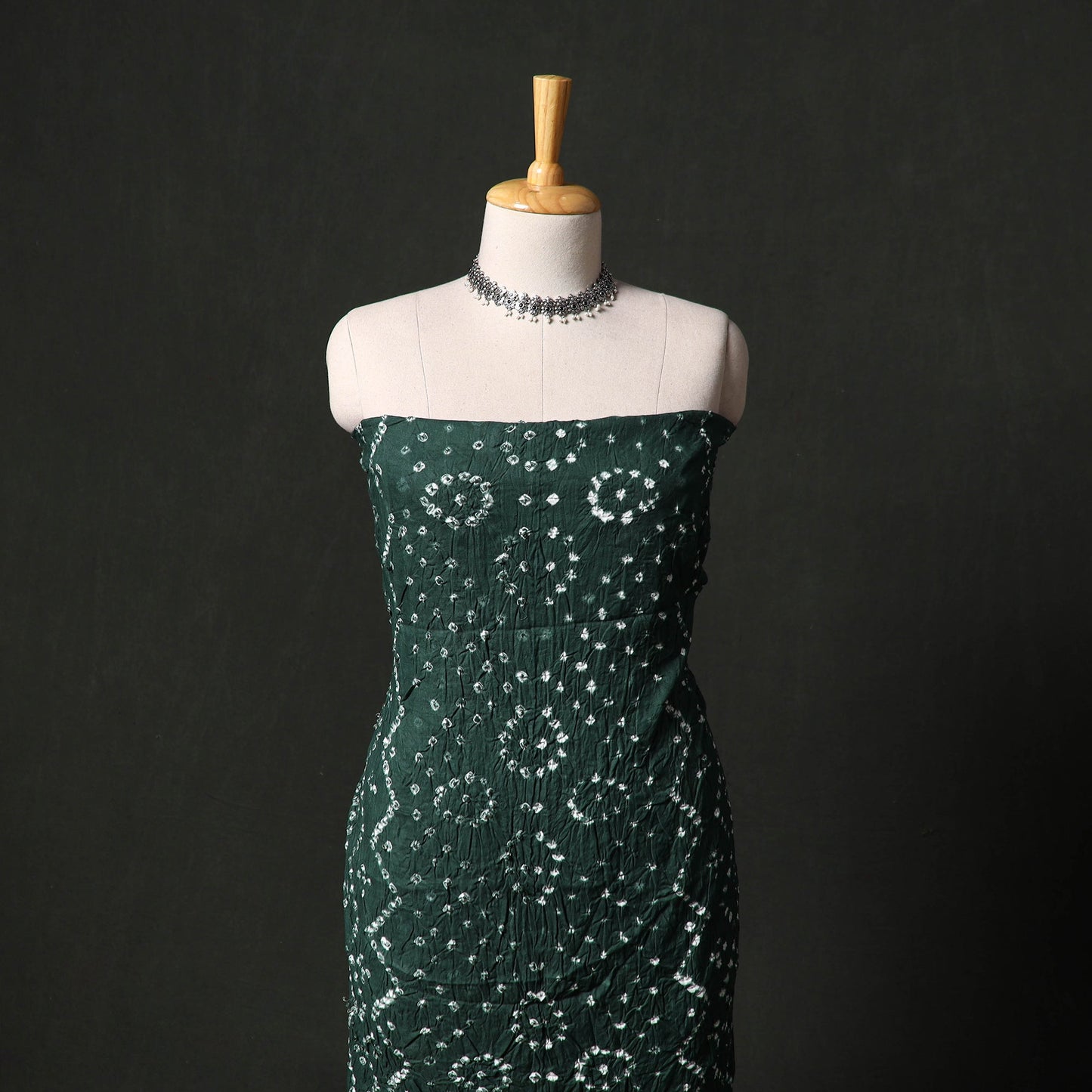 Kutch tie-dye satin cotton bandhani 3pc unstitched dress