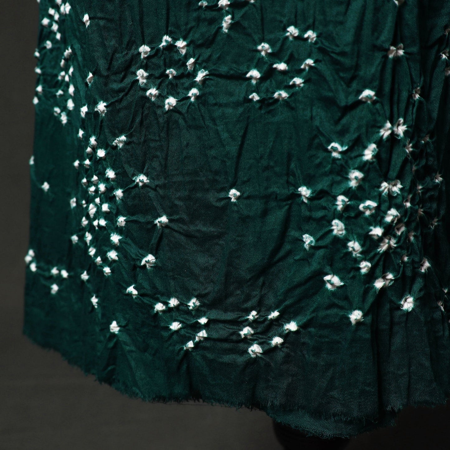 Kutch tie-dye satin cotton bandhani 3pc unstitched dress