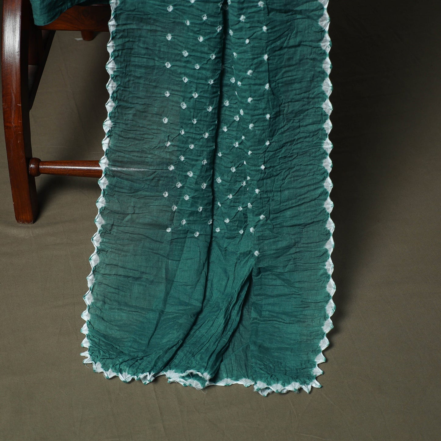Kutch tie-dye satin cotton bandhani 3pc unstitched dress