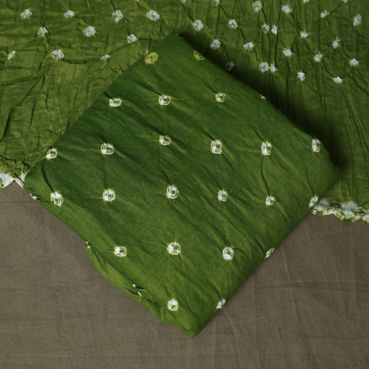 Kutch tie-dye satin cotton bandhani 3pc unstitched dress